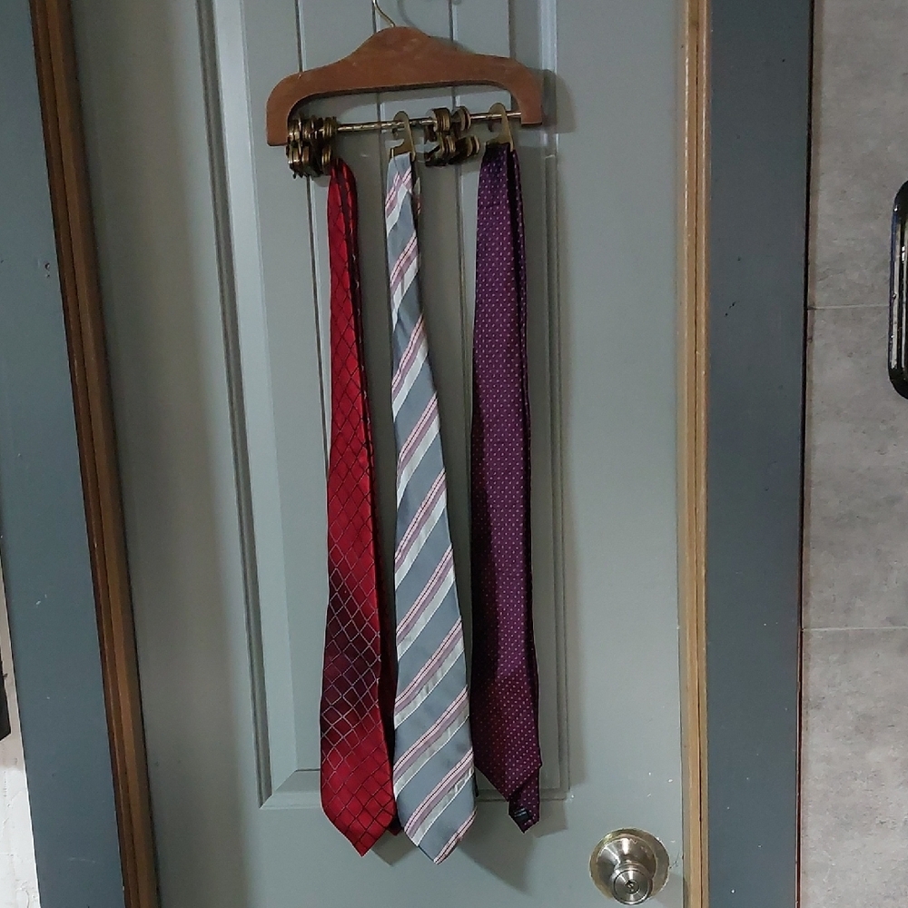 Elegant Red and Purple Ties Set